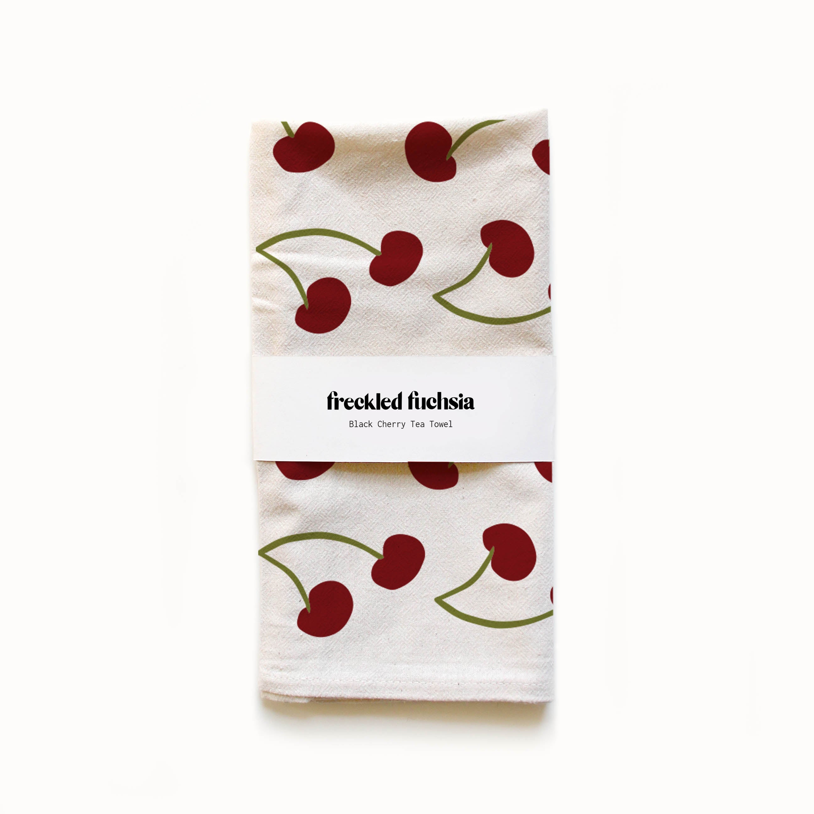 Freckled Fuchsia - Black Cherry Tea Towel