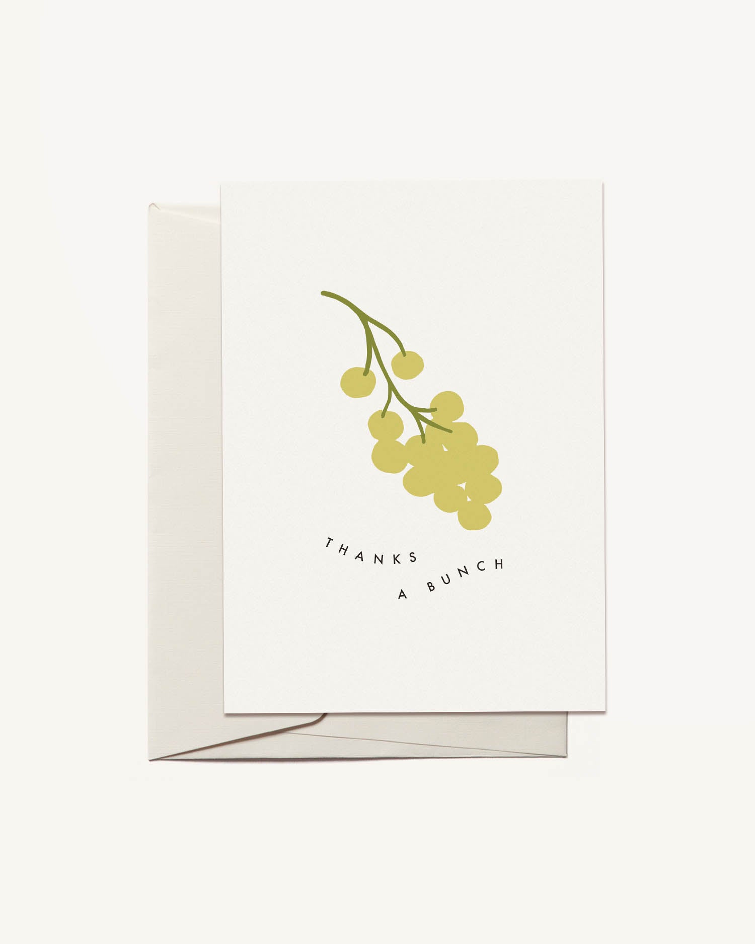 Thanks a Bunch Green Grapes Greeting Card by Freckled Fuchsia