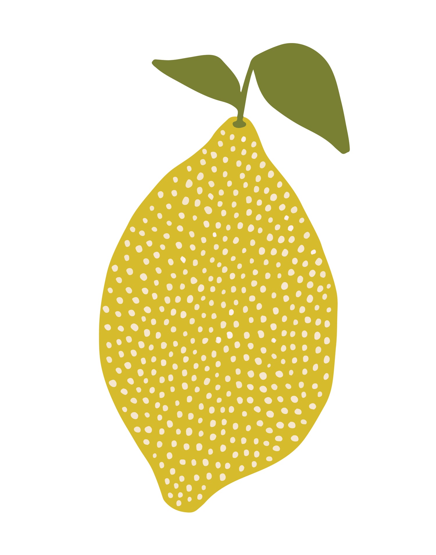 Lemon Illustration as a fine art print by Freckled Fuchsia