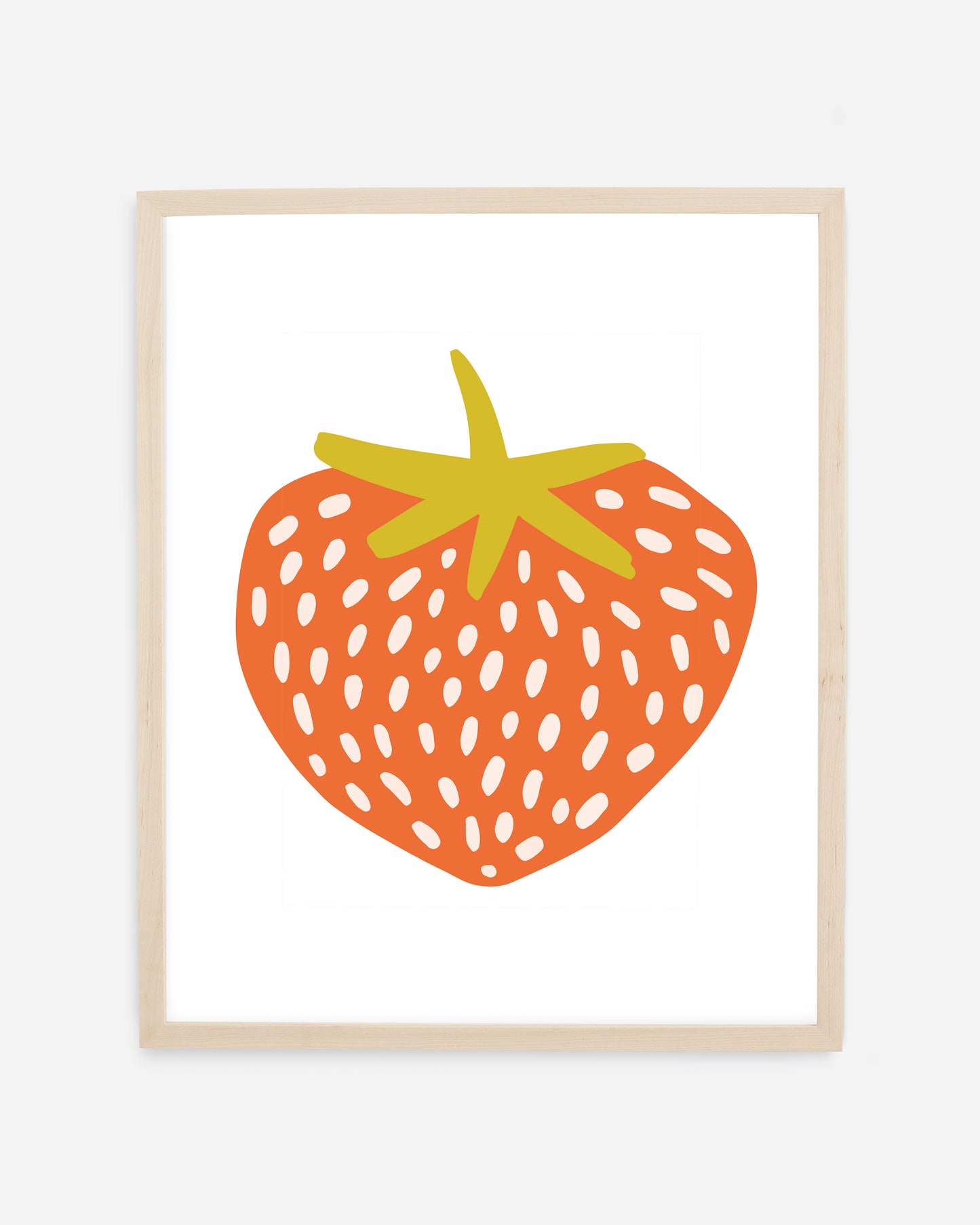 Strawberry Illustration as a fine art print, printed on warm-white, 100% cotton archival paper